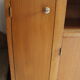 Commode asymétrique chêne clair 1950