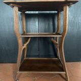 Walnut wheeled dessert trolley, circa 1900