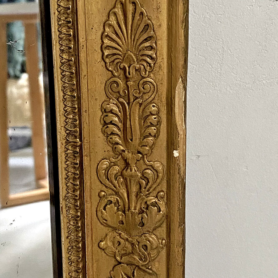 Old mirror wood and gilded stucco 73x61cm