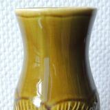 Gien  vase in olive green slurry 60s