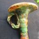 Small lamp base or candle holder in glazed earthenware, Bernard CLUNY pottery
