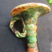 Small lamp base or candle holder in glazed earthenware, Bernard CLUNY pottery