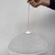 1980s speckled glass pendant light, grey and white