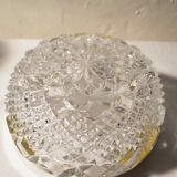Ensemble de 6 bols rince doigts en verre moulé  et métal argenté