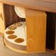 Elegant bar cabinet from the 1950s with rotating compartment and mirrored back