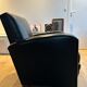 Club armchair in black leather
