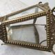 Hanging brass lantern and engraved glass