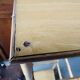 Vintage rattan and glass shelf