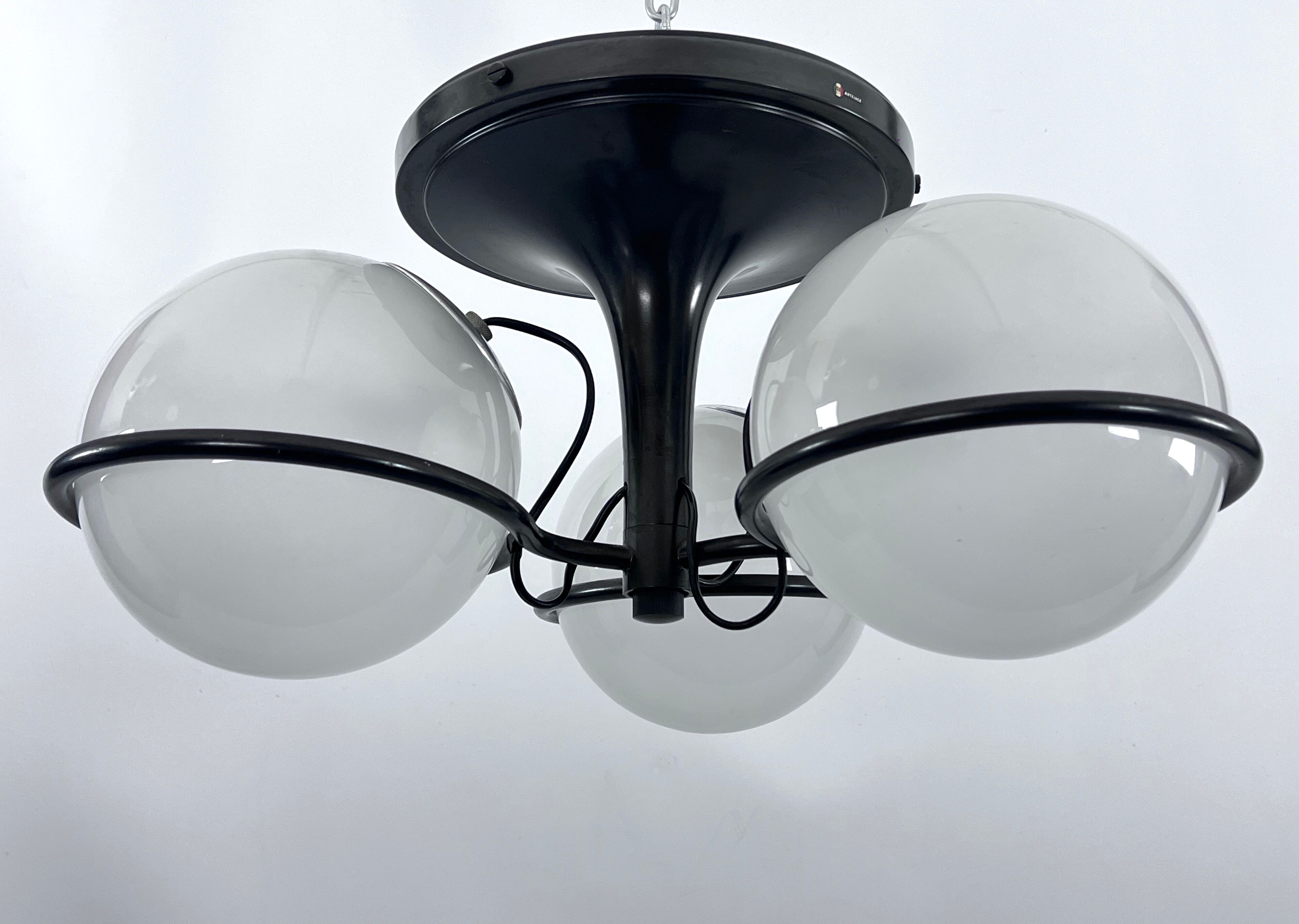 Mid-Century rare early Model 2042/3 Ceiling Lamp by Gino Sarfatti for Arteluce