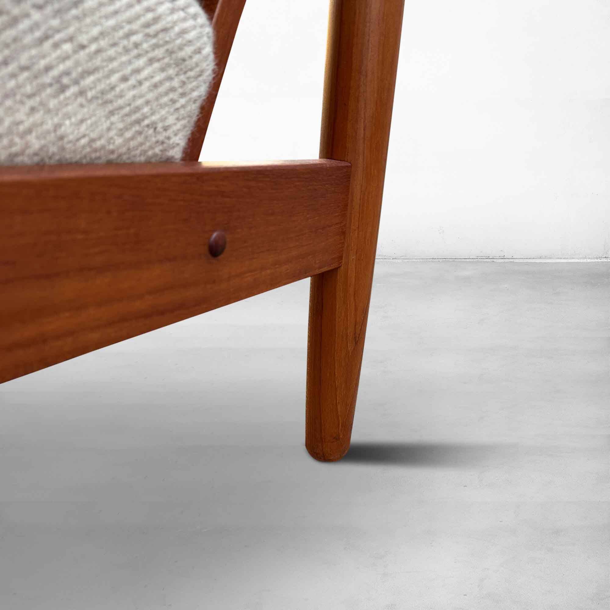 Mid-Century Danish Vintage 3-Seater Sofa in Teak, Denmark, 1960s