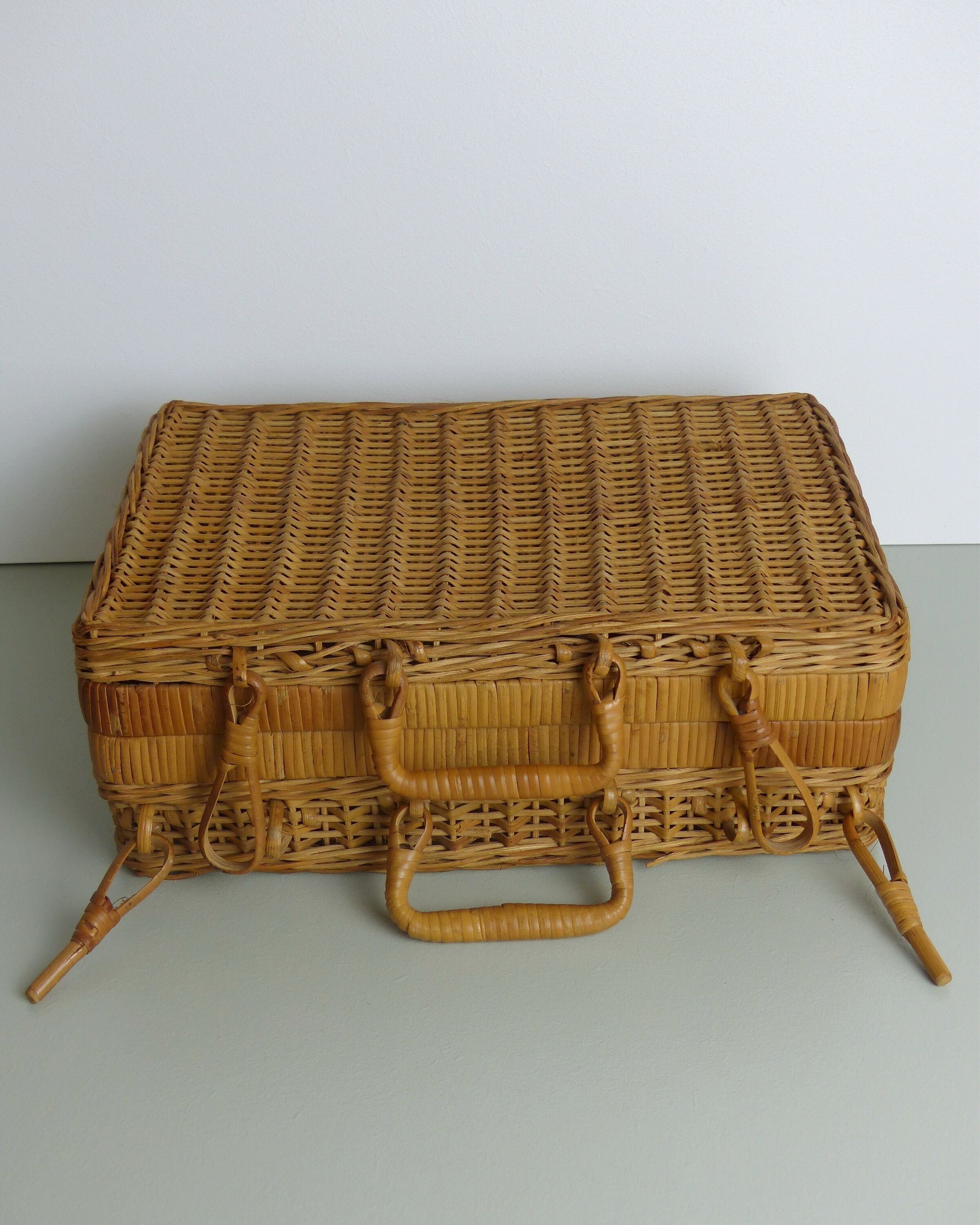 Rattan suitcase