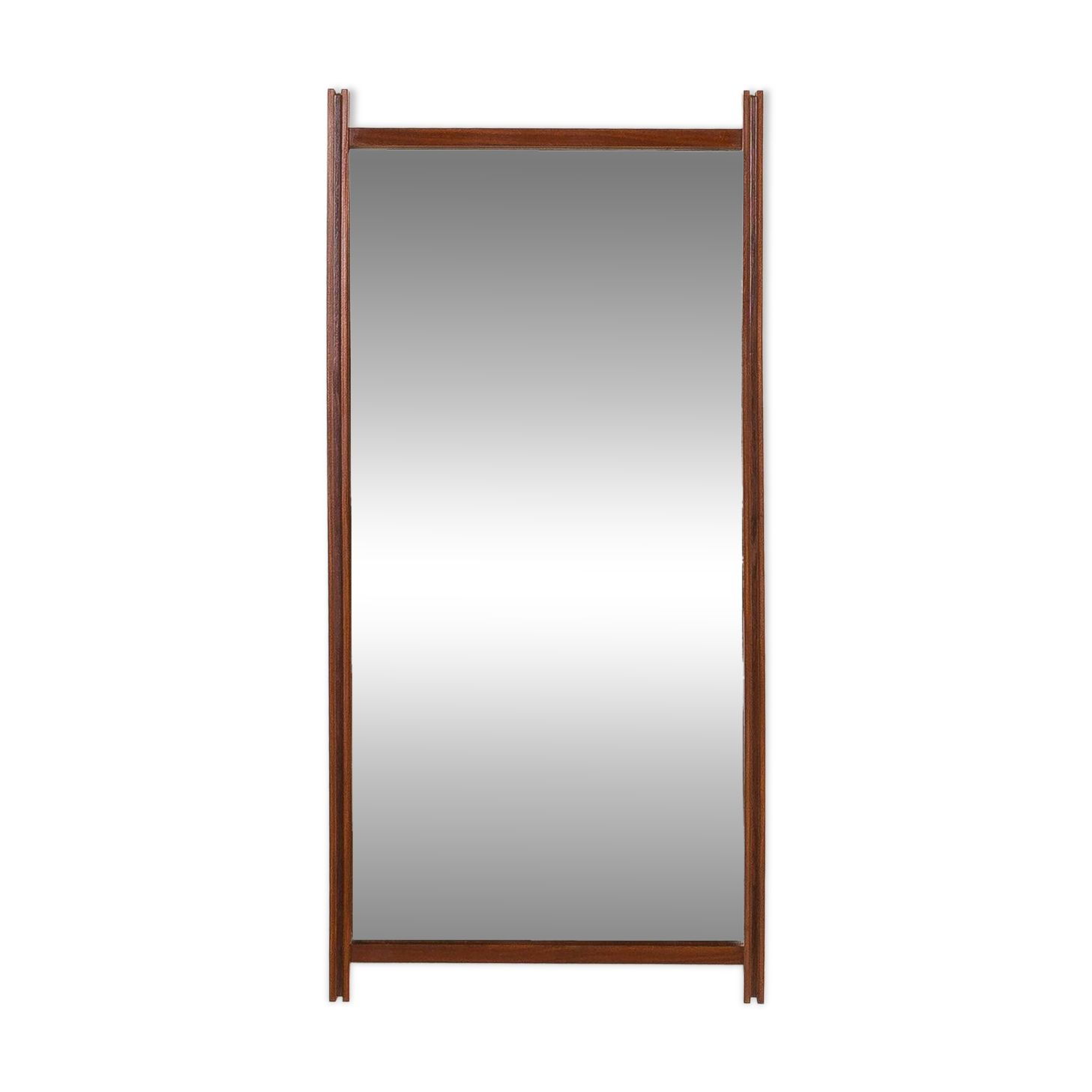 Italian mid century XL teak mirror, 1970s