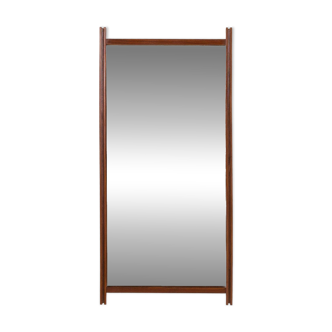 Italian mid century XL teak mirror, 1970s