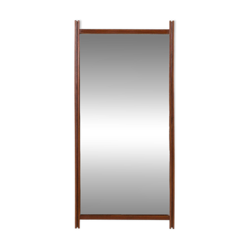 Italian mid century XL teak mirror, 1970s