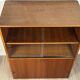 Teak furniture — sliding display cabinet + drop-down door