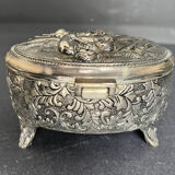 Silver metal jewelry box