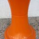 "Selup" orange plastic stool, pure 1970s design, France.
