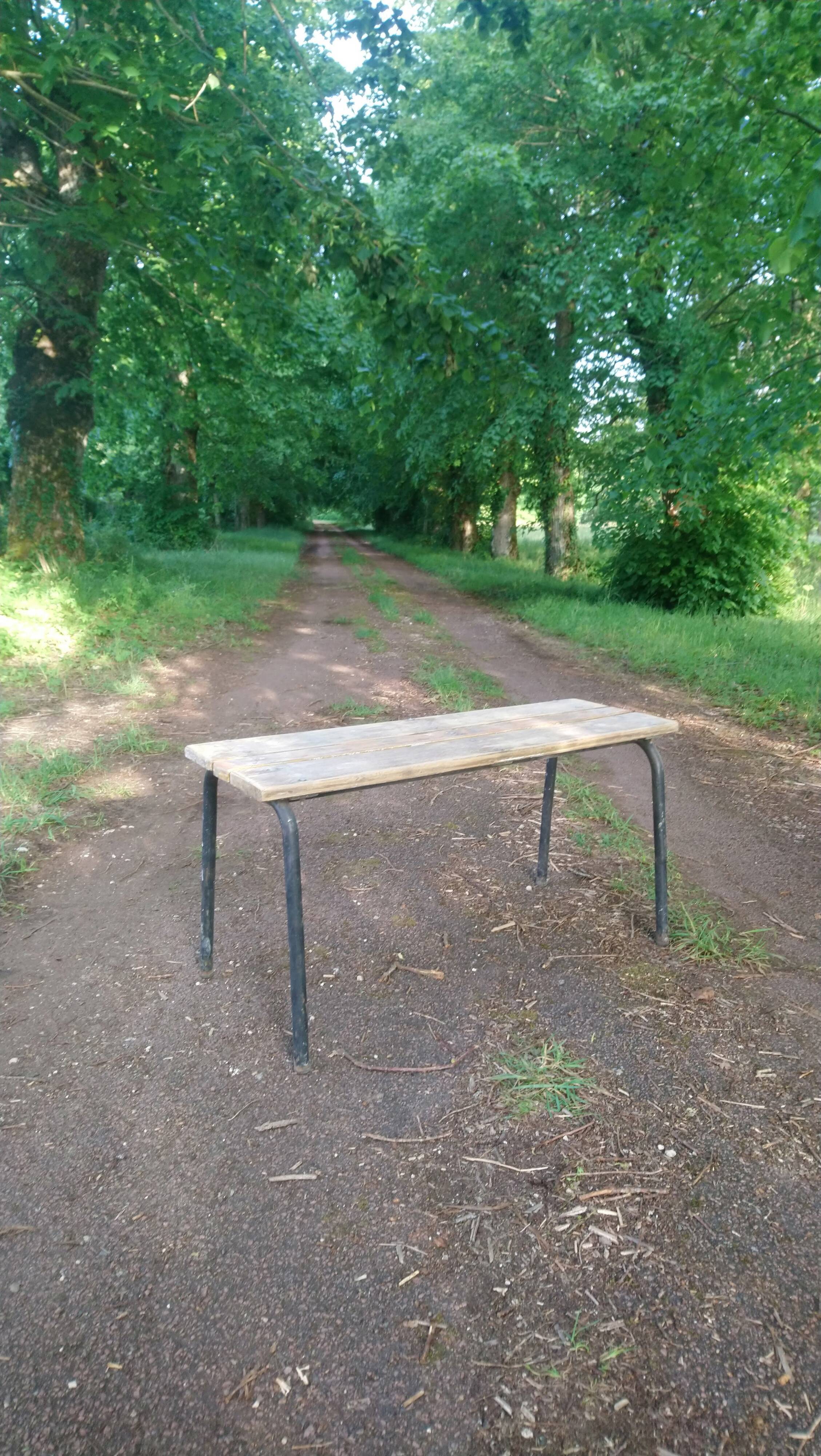 Vintage school bench