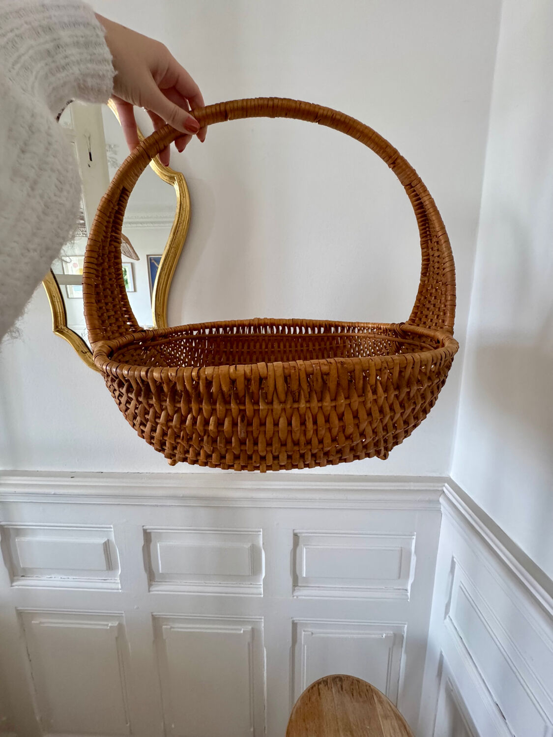 Arched basket in wickerwork 🧺