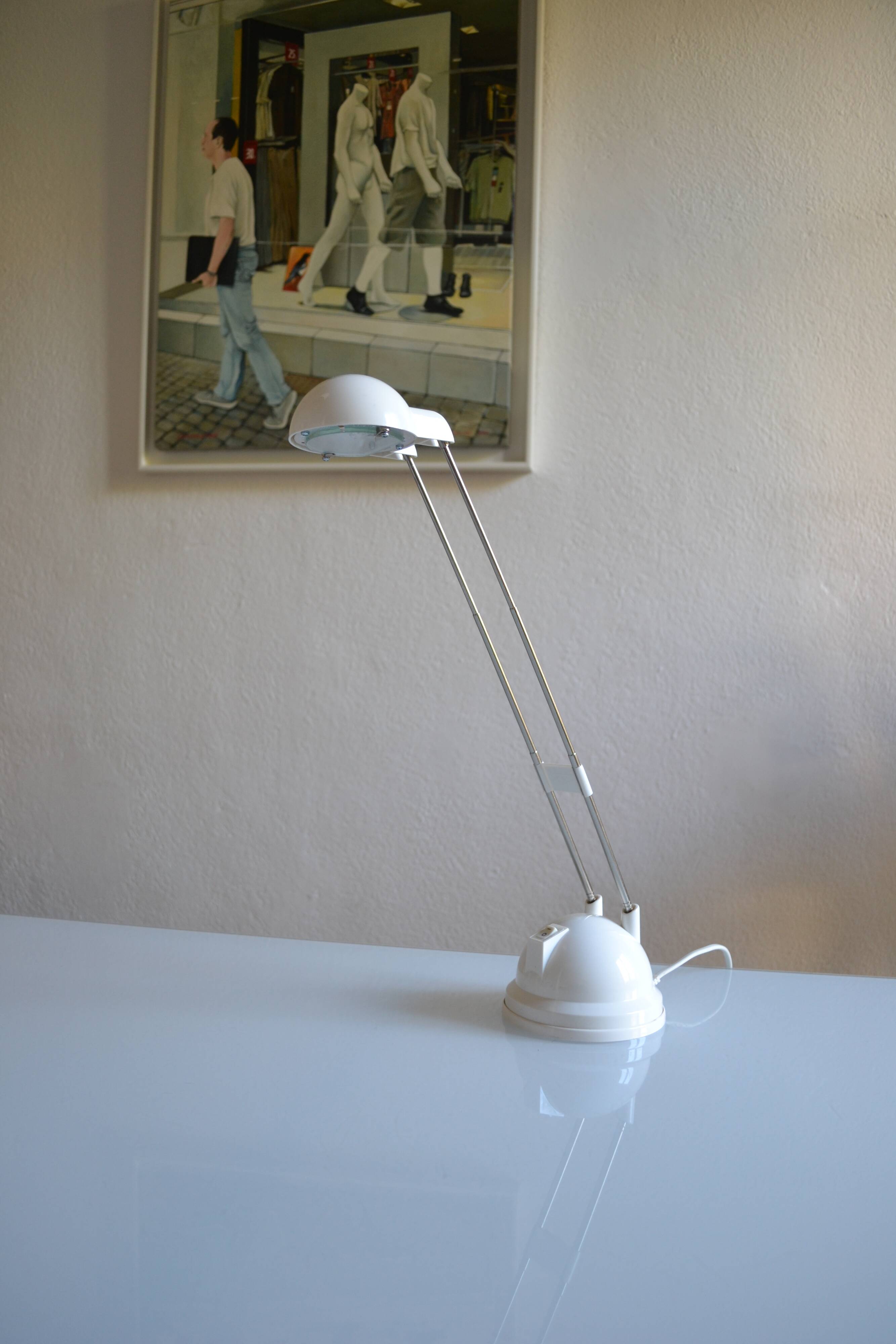Lampe vintage 1990 Ikéa Espressivo blanc ** Neuve de stock **