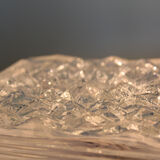 Vintage glass ceiling or wall lamp, Italy, 70s