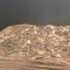 Vintage glass ceiling or wall lamp, Italy, 70s