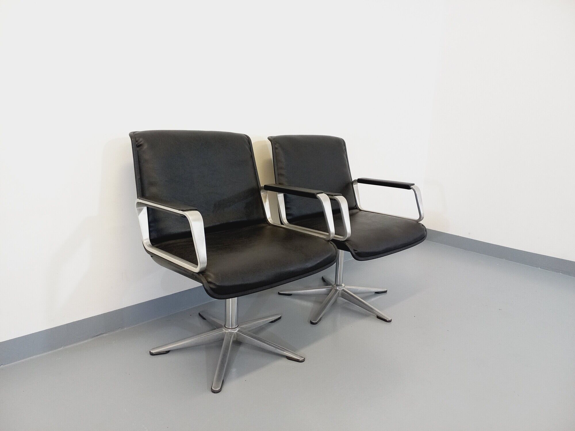 Pair of vintage office armchairs from the 60s and 70s by Wilkhahn