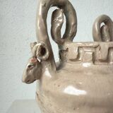 Ceramic bowl with ram heads