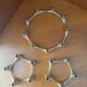 Vintage set 3 Danish Design brass candle holder by Jens Quistgaard