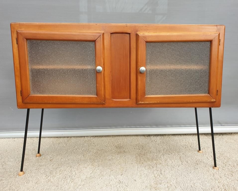 Console 1950 two doors matted glass