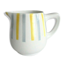 Pot à eau céramique sarreguemines etoile motifs rayures grises et jaunes service etoile