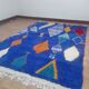 Berber design rug - blue touch - handmade Moroccan rug - 241x165 cm