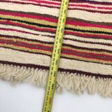 XL Handmade Striped Vintage North African Berber Antique Carpet - Area Rug 272x180