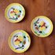 Trio assiettes barbotines poire