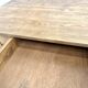Solid pine farmhouse table, two drawers, fluted legs, France.