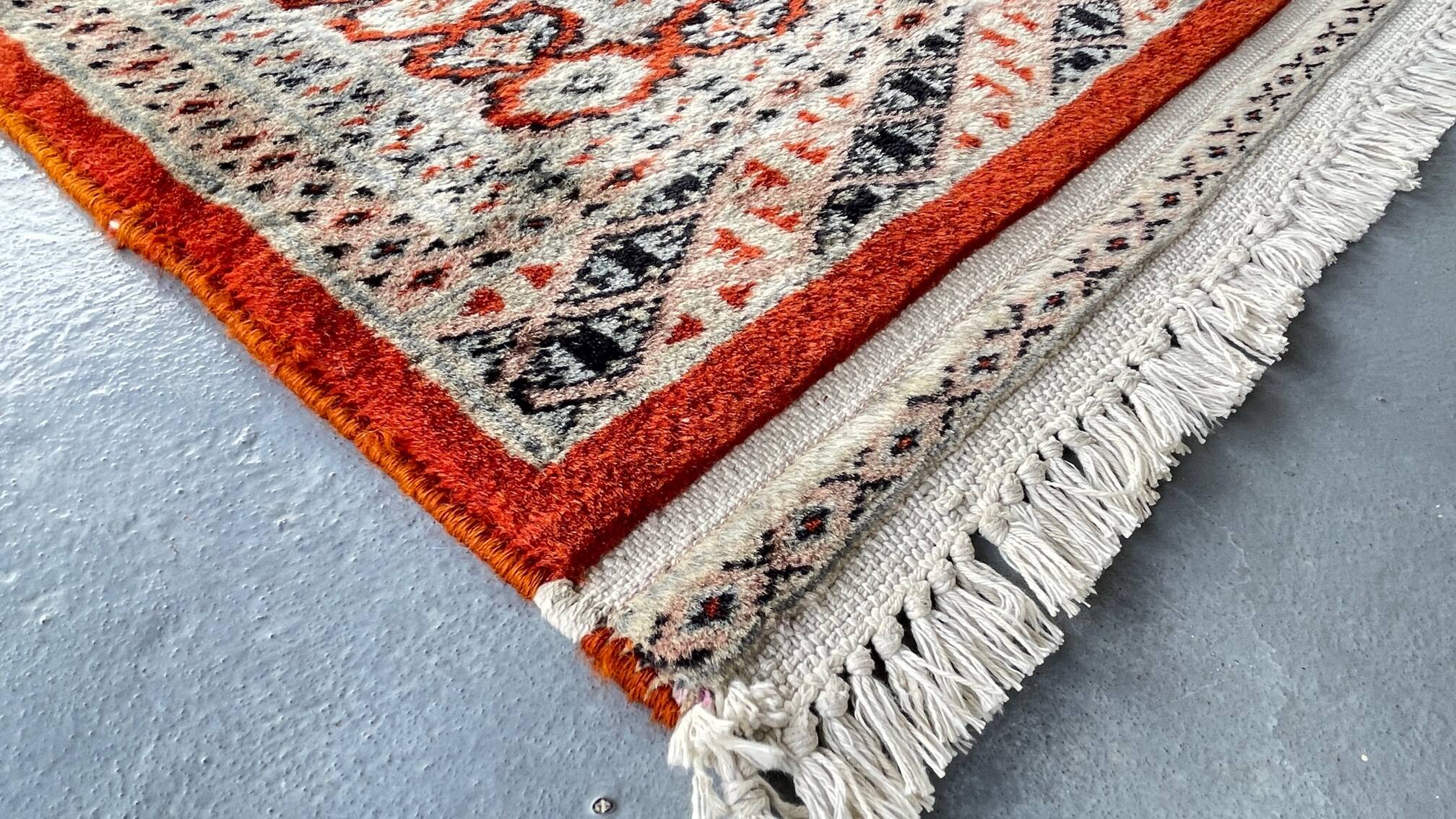 Vintage Red-Orange Persian Rug 172cm x 126cm