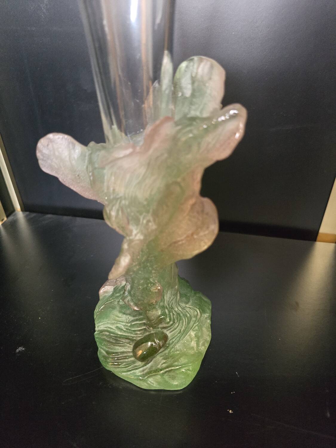 Soliflore "Nature" DAUM in glass paste and crystal, 1988