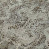 Overdyed Wool Vintage Handmade Carved Rug 168 cm x 287 cm