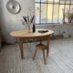 Oval farmhouse table oak 1960