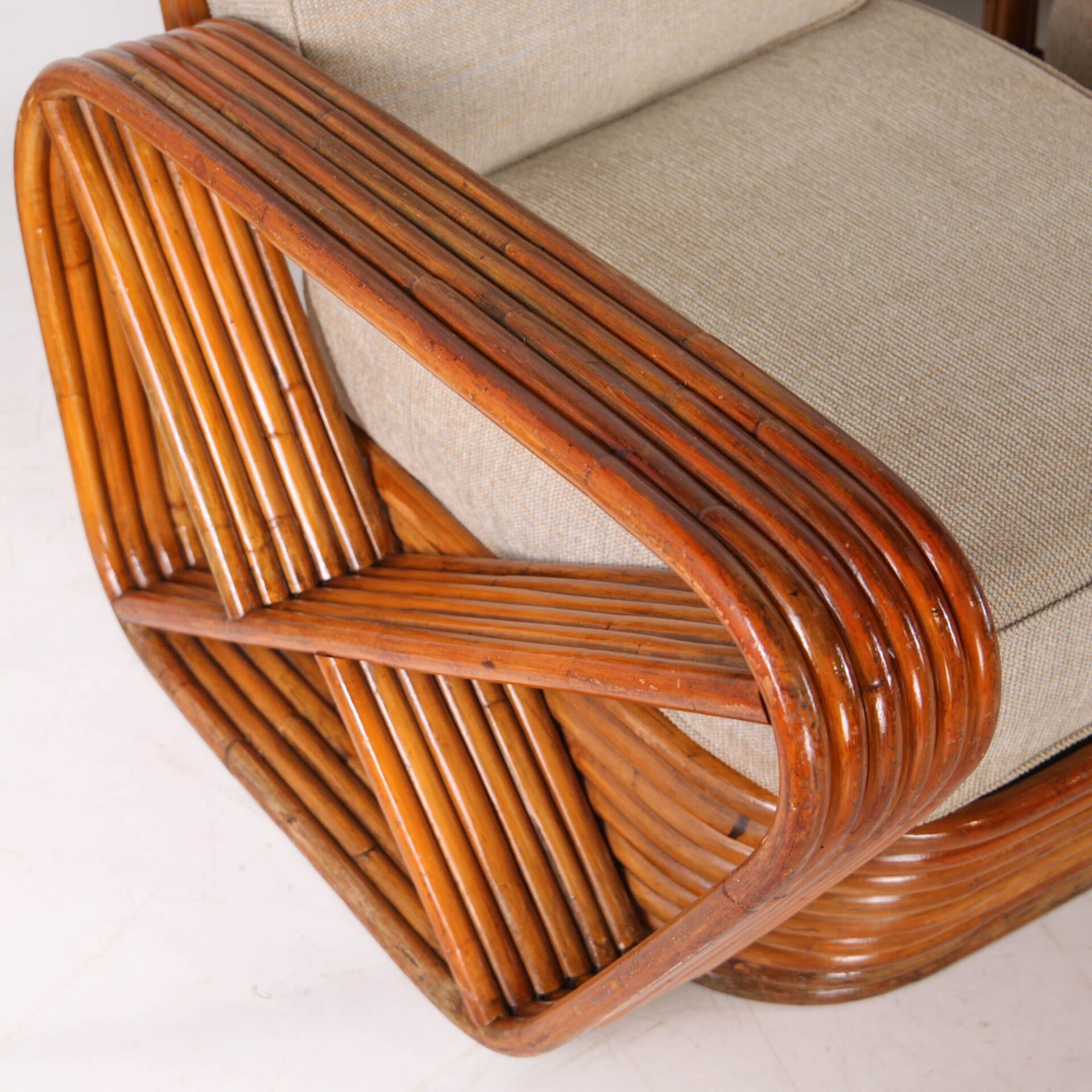 Rattan sofa by Paul Frankl