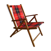 Chaise en bois pliante vintage
