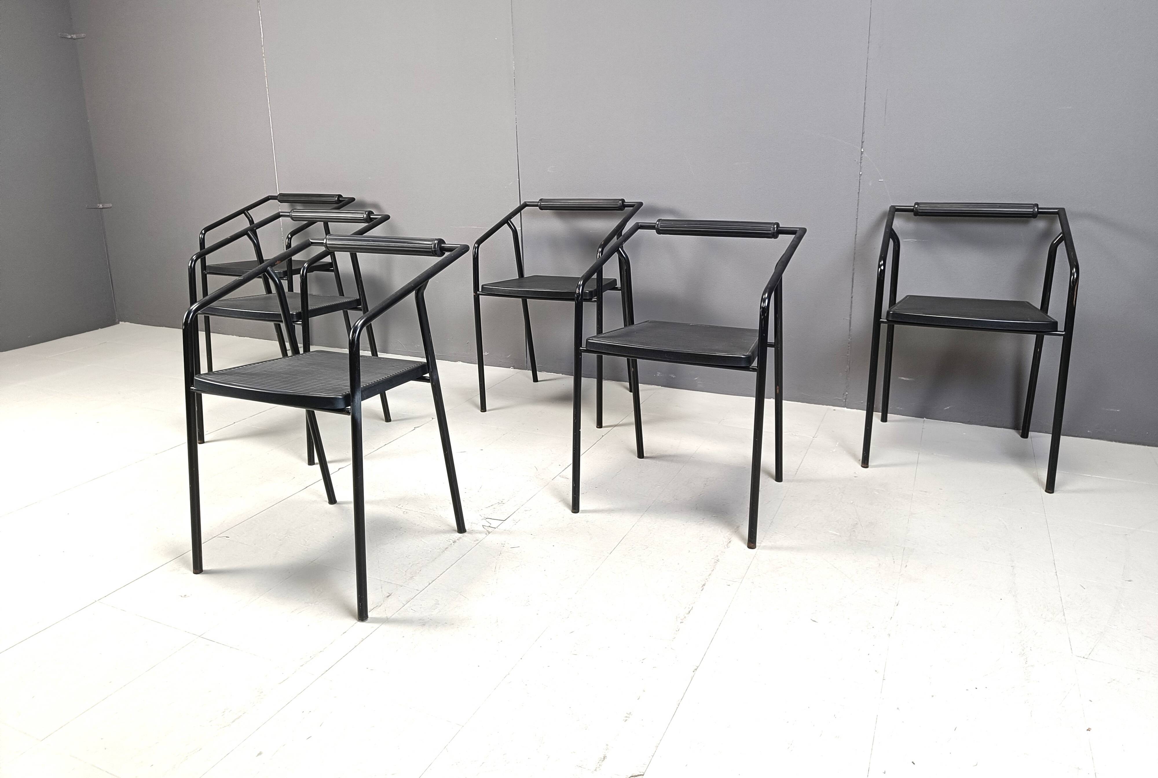 Chaises de salle à manger italiennes postmodernes par Lexis, années 1990