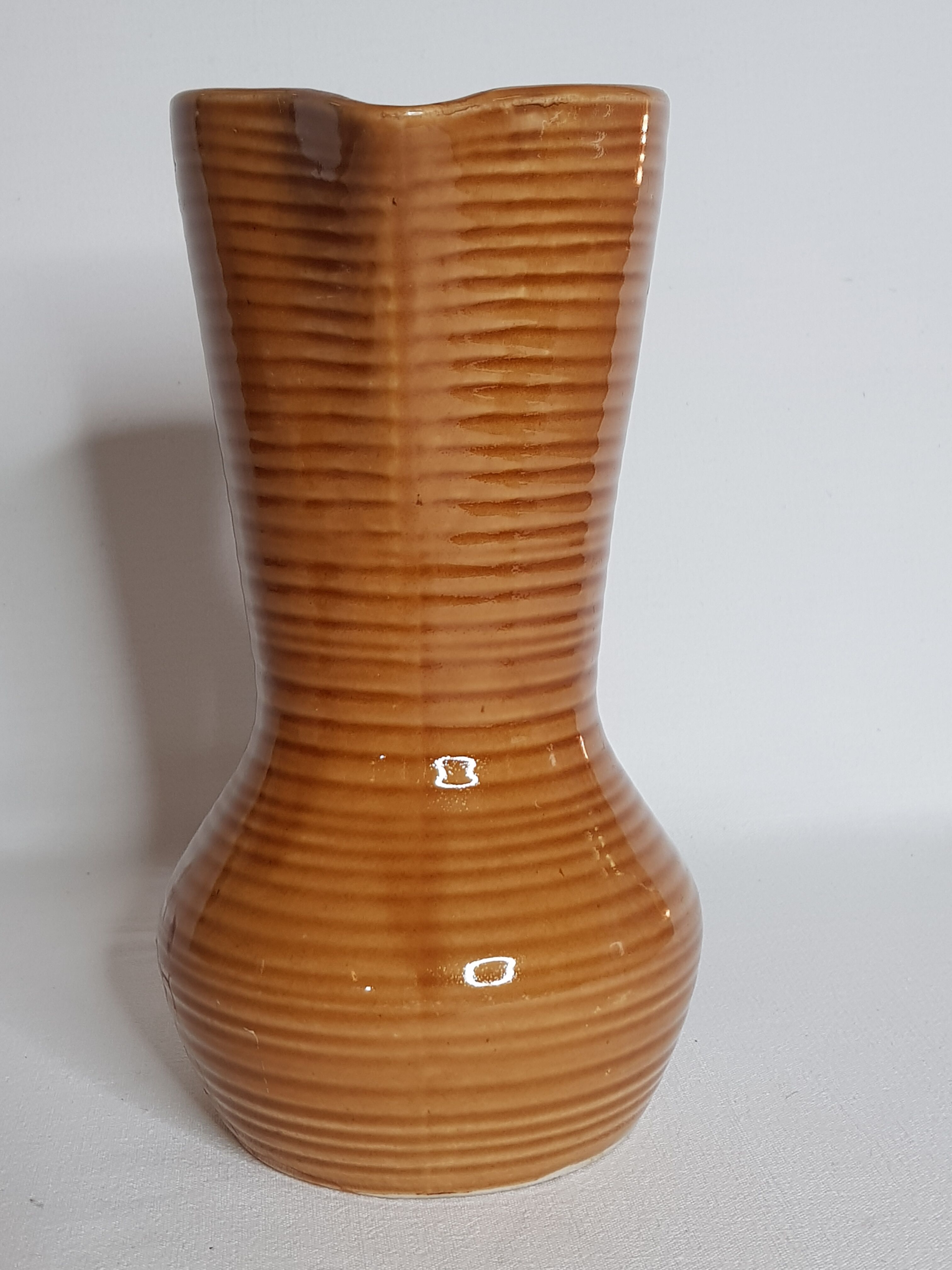 Digoin e-sandstone pitcher, honey colour, 22 cm