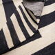 Black cream wool kilim handmade flat woven area rug- 177x232cm