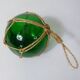 Boule, flotteur en verre vert vintage