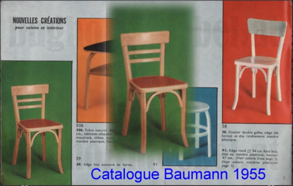 4 baumann chairs 1960 wooden bistro "linoleum"