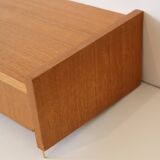 Scandinavian teak bedside table or wall console 1960
