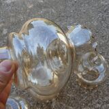 Set of 6 amber glass globes.