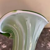 Murano green arum vase