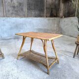 Vintage rattan coffee table